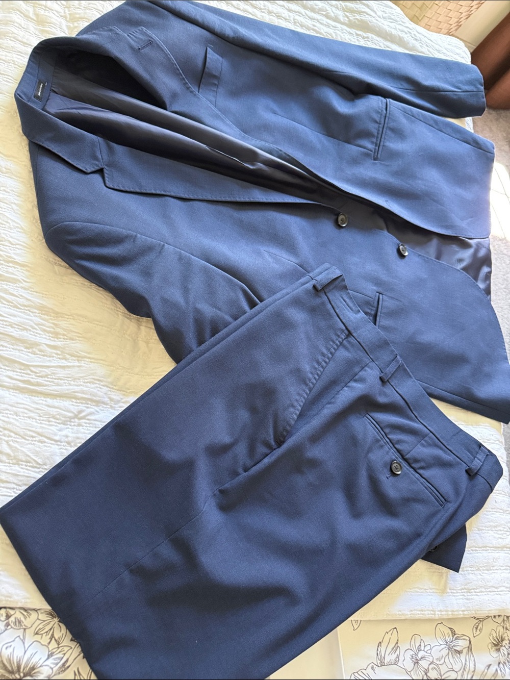 Classic Men's Navy Suit Blazer and Trousers